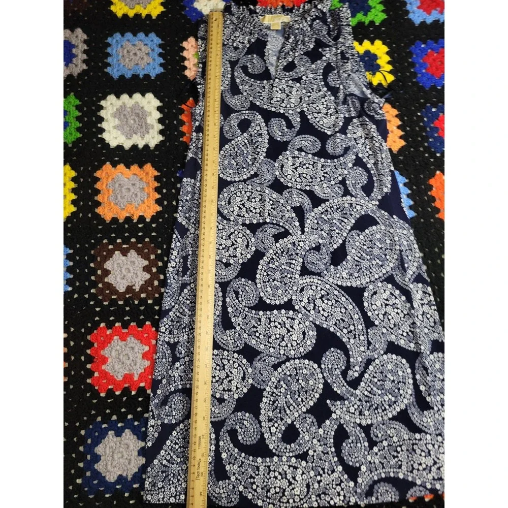 Michael Kors‎ Dress Blue Paisley Print Stretch Women's Extra Small 145
